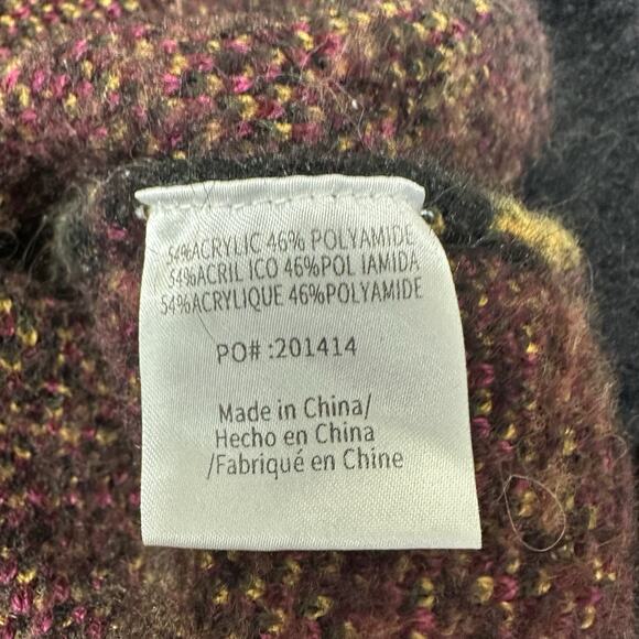 ModCloth Sweater Women 2X Multicolor Geometric Fuzzy Grandpa Boho Long Cardigan - Picture 13 of 15